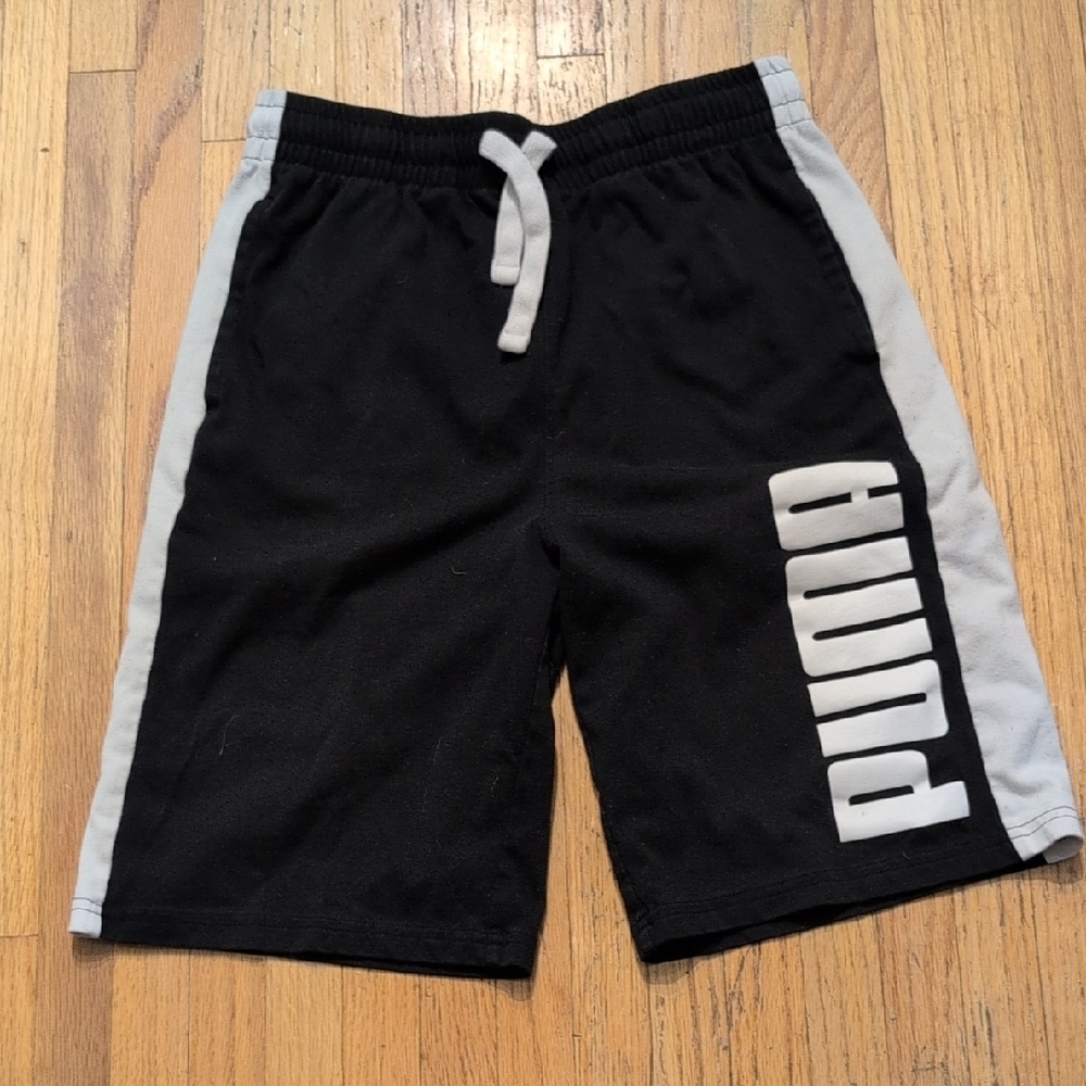 PUMA Black and White Athletic Shorts